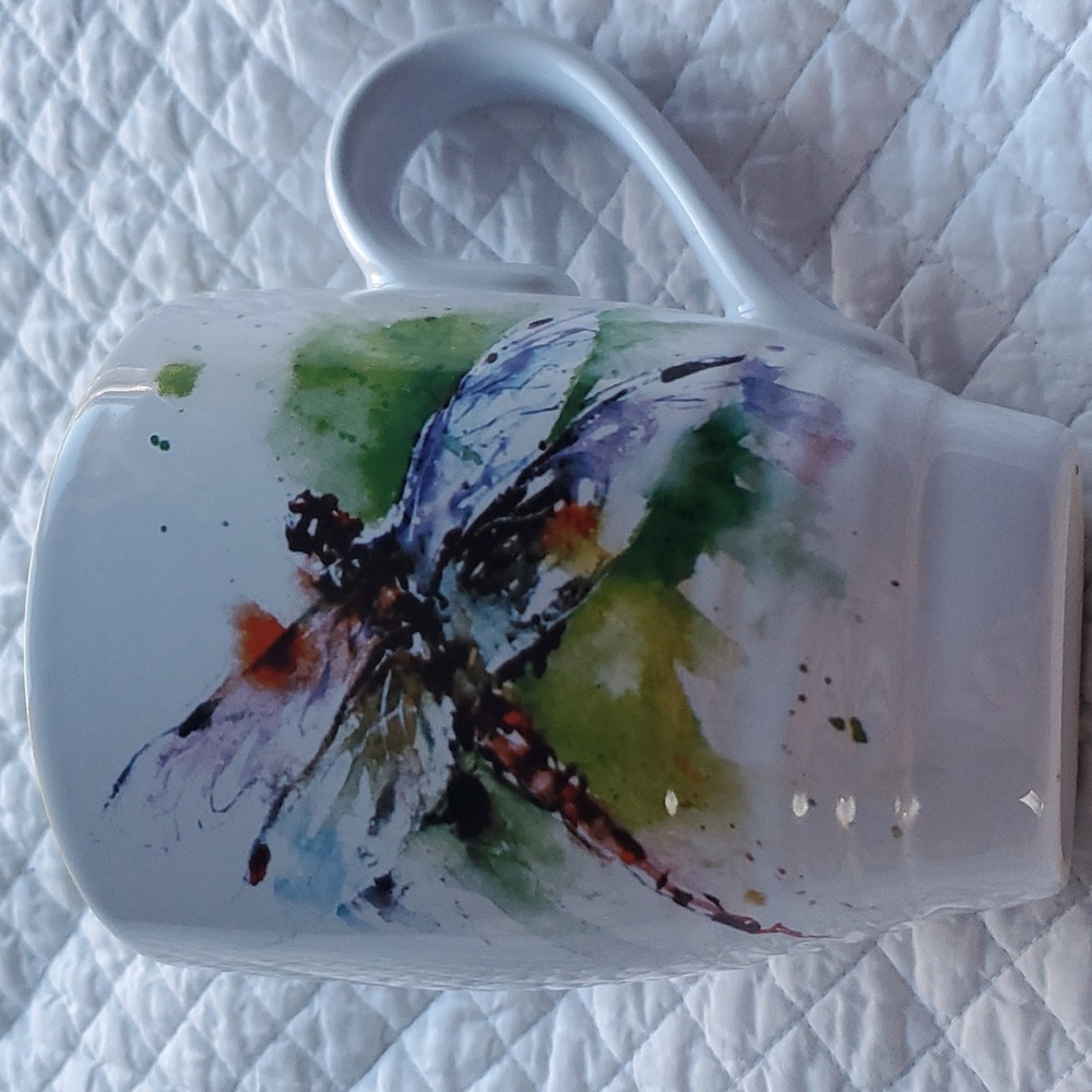 Dean Crouser Demdaco  Dragonfly Glossy  Stoneware Mug - Picture 3 of 10